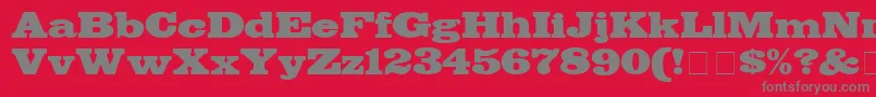 BodegaDisplaySsi Font – Gray Fonts on Red Background