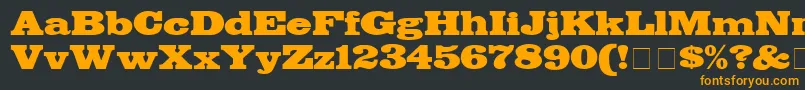 BodegaDisplaySsi Font – Orange Fonts on Black Background