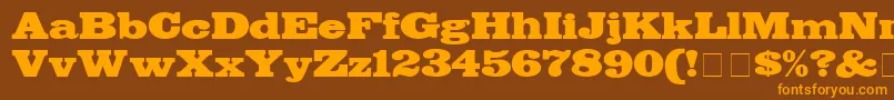 BodegaDisplaySsi Font – Orange Fonts on Brown Background