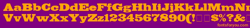 Police BodegaDisplaySsi – polices orange sur fond violet