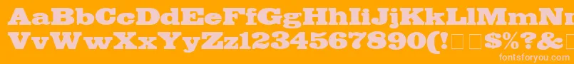 BodegaDisplaySsi Font – Pink Fonts on Orange Background