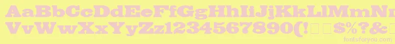 BodegaDisplaySsi Font – Pink Fonts on Yellow Background