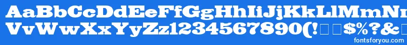 BodegaDisplaySsi Font – White Fonts on Blue Background