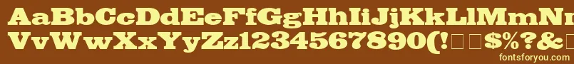 BodegaDisplaySsi Font – Yellow Fonts on Brown Background