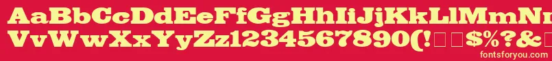 BodegaDisplaySsi Font – Yellow Fonts on Red Background