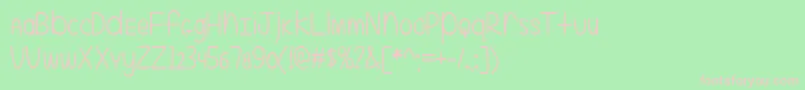 EvenMoreMixedUp2 Font – Pink Fonts on Green Background