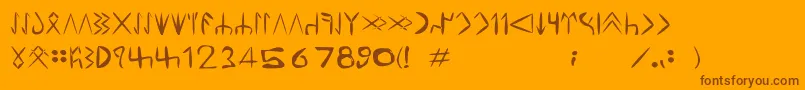 TuzlucaTdd Font – Brown Fonts on Orange Background
