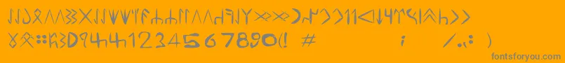 TuzlucaTdd Font – Gray Fonts on Orange Background