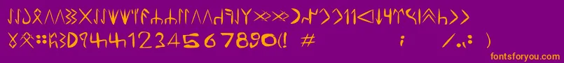 TuzlucaTdd Font – Orange Fonts on Purple Background