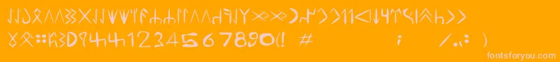 TuzlucaTdd Font – Pink Fonts on Orange Background