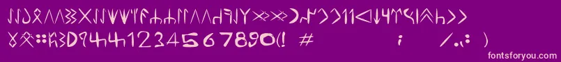 TuzlucaTdd Font – Pink Fonts on Purple Background