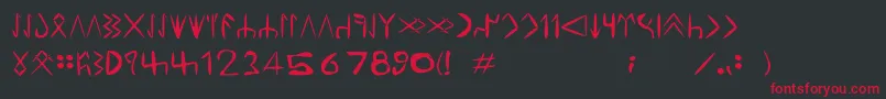 TuzlucaTdd Font – Red Fonts on Black Background