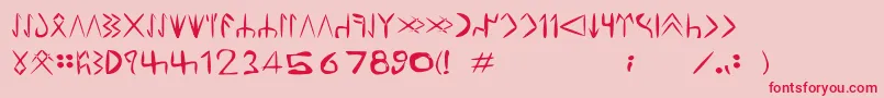 TuzlucaTdd Font – Red Fonts on Pink Background