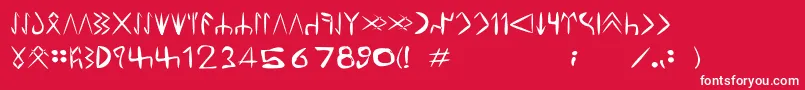 TuzlucaTdd Font – White Fonts on Red Background