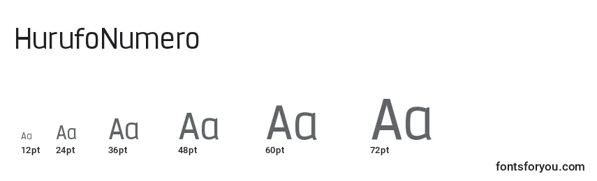 HurufoNumero Font Sizes