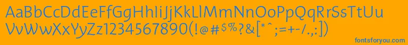 EdificethinTb Font – Blue Fonts on Orange Background