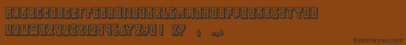 Czcionka AttilaShadowregular – czarne czcionki na brązowym tle