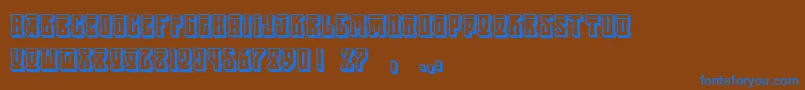 Шрифт AttilaShadowregular – синие шрифты на коричневом фоне