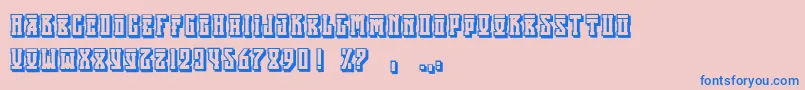 Шрифт AttilaShadowregular – синие шрифты на розовом фоне