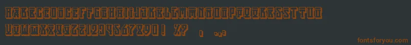 Шрифт AttilaShadowregular – коричневые шрифты на чёрном фоне
