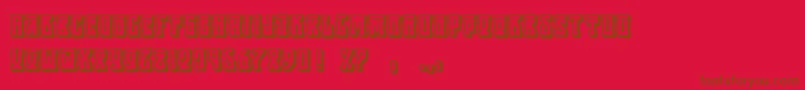 AttilaShadowregular Font – Brown Fonts on Red Background