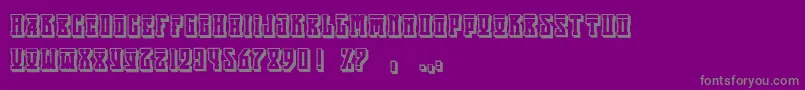Шрифт AttilaShadowregular – серые шрифты на фиолетовом фоне