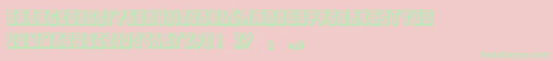 AttilaShadowregular Font – Green Fonts on Pink Background