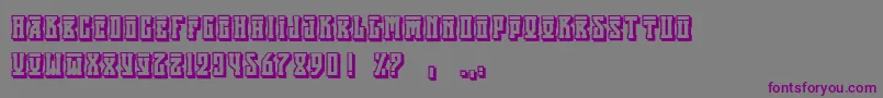 Шрифт AttilaShadowregular – фиолетовые шрифты на сером фоне