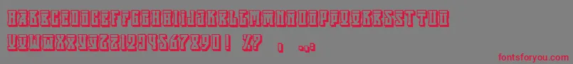 AttilaShadowregular Font – Red Fonts on Gray Background