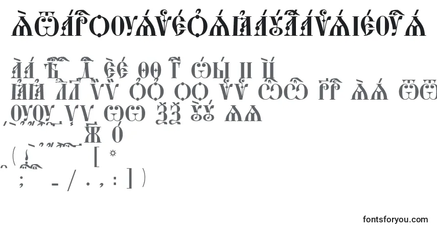 Schriftart StarouspenskayaCapsIeucs – Alphabet, Zahlen, spezielle Symbole