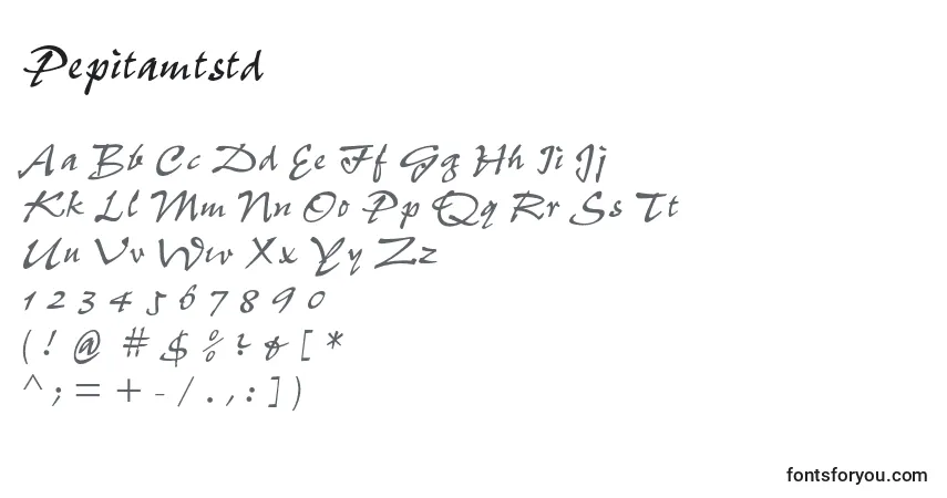 Шрифт Pepitamtstd – алфавит, цифры, специальные символы