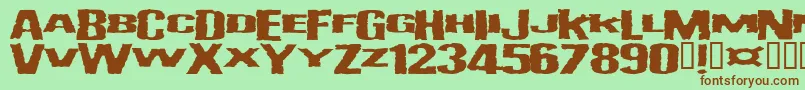 Vulgardisplayofpower Font – Brown Fonts on Green Background