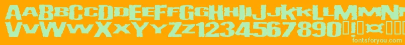 Vulgardisplayofpower Font – Green Fonts on Orange Background