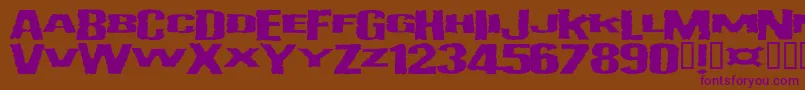 Vulgardisplayofpower Font – Purple Fonts on Brown Background