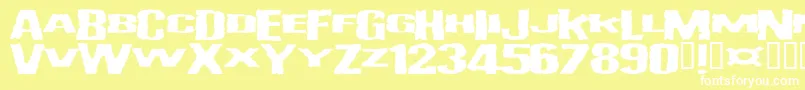 Vulgardisplayofpower Font – White Fonts on Yellow Background