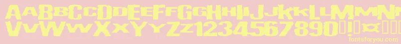 Vulgardisplayofpower Font – Yellow Fonts on Pink Background