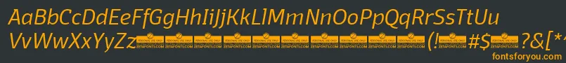 DomotikaLightItalicTrial Font – Orange Fonts on Black Background