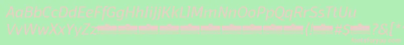 DomotikaLightItalicTrial Font – Pink Fonts on Green Background