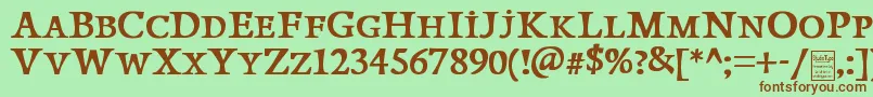 PapillonsDemo Font – Brown Fonts on Green Background