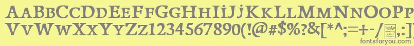 PapillonsDemo Font – Gray Fonts on Yellow Background