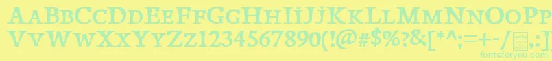 PapillonsDemo Font – Green Fonts on Yellow Background