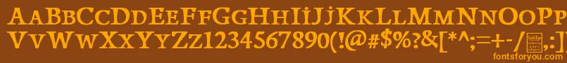 PapillonsDemo Font – Orange Fonts on Brown Background