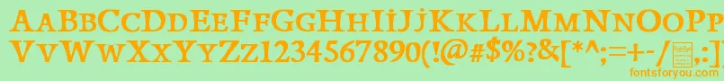 PapillonsDemo Font – Orange Fonts on Green Background