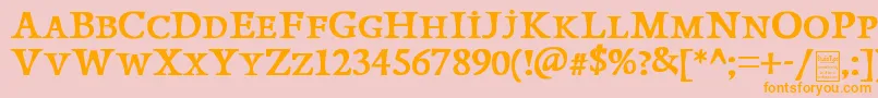 PapillonsDemo Font – Orange Fonts on Pink Background