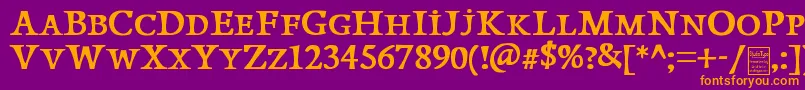 PapillonsDemo Font – Orange Fonts on Purple Background