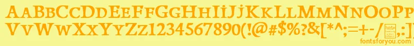 PapillonsDemo Font – Orange Fonts on Yellow Background