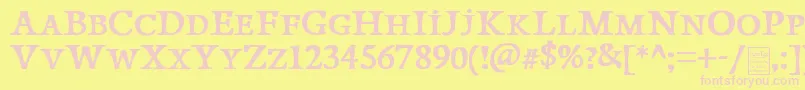 PapillonsDemo Font – Pink Fonts on Yellow Background