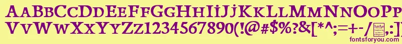 PapillonsDemo Font – Purple Fonts on Yellow Background