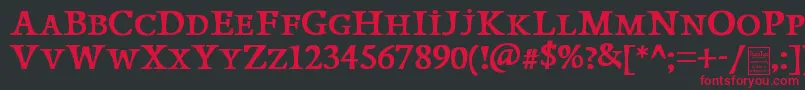 PapillonsDemo-Schriftart – Rote Schriften auf schwarzem Hintergrund