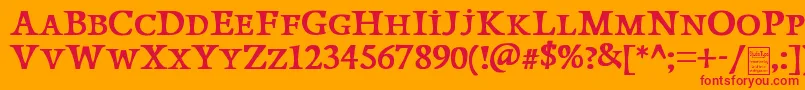PapillonsDemo Font – Red Fonts on Orange Background